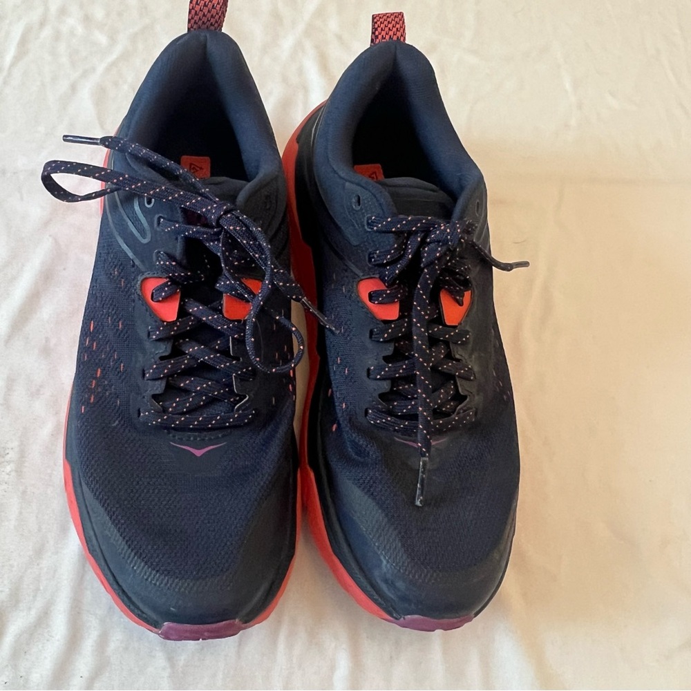 Hoka One One Challenger ATR Trail Running Shoes Women’s US 8B Gray Coral Purple